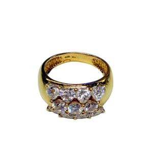 Bagues en or jaune 18k avec Oxyde de Zirconium