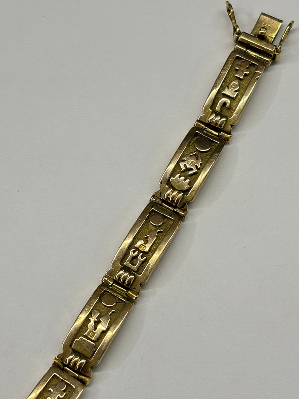 Bracelet Égyptien Vintage en Or 18 Carats