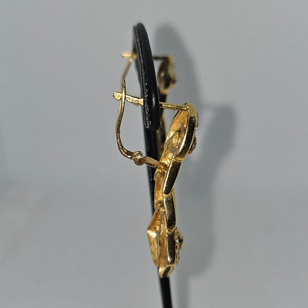 Boucles d'oreilles en or jaune 18 K - 12.32 G