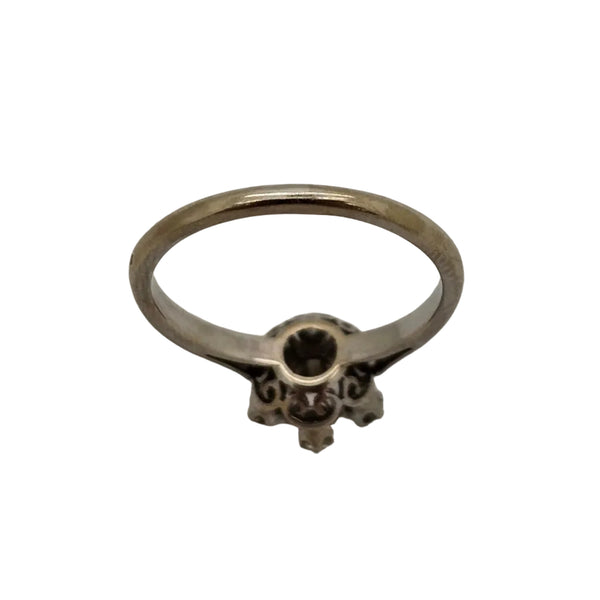 Bague Marguerite Or Blanc 18K - 2.66G Diamants