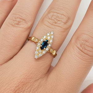 Bague Marquise en Or Jaune 18k - 3.01 G