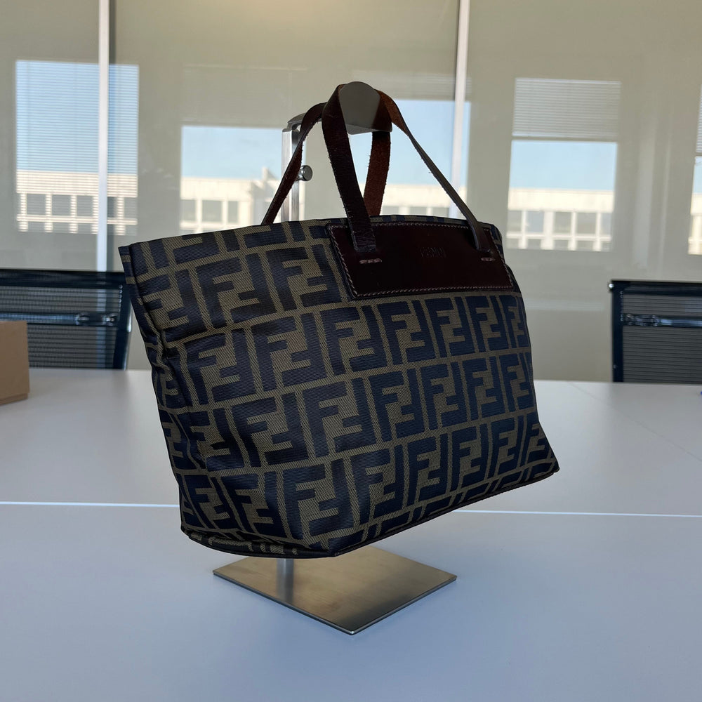 Sac à main Fendi Zucca Vintage en toile monogrammée marron