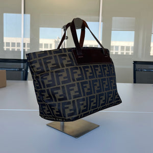 Sac à main Fendi Zucca Vintage en toile monogrammée marron