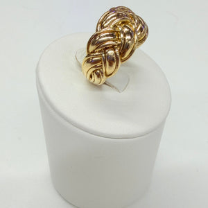 Bague tressée en or jaune 18k - taille 50 - 10.49 G