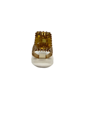 Bague en Or Jaune avec Citrine 18k Taille-63