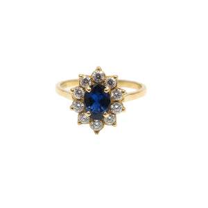 Bague Marguerite en Or Jaune 18k - 3.08 G - Taille : 52