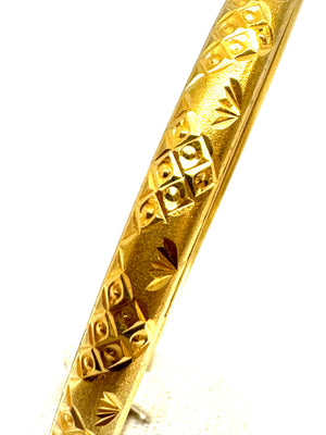 Bracelet Jonc Or Jaune 22 Carats 21 cm