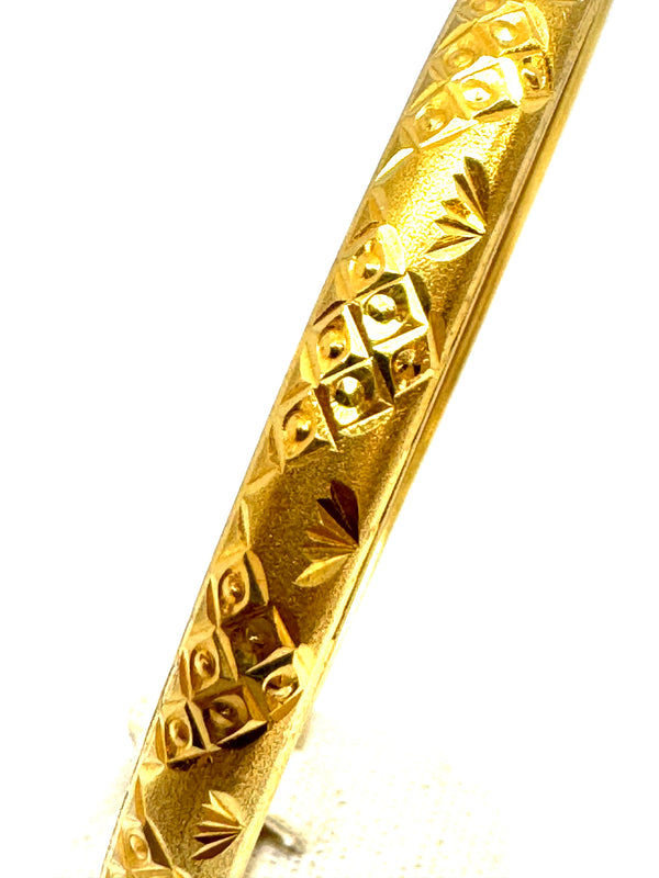 Bracelet Jonc Or Jaune 22 Carats 21 cm