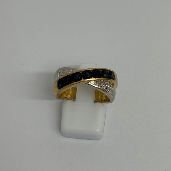 Bague OR Jaune et Gris 18K - Taille 54 -  5.67 G