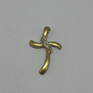 Pendentif Croix en Or Jaune 18K - 1.30g