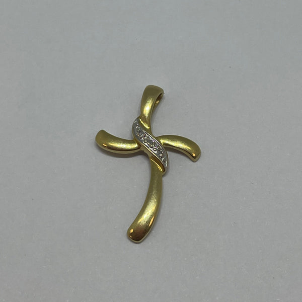 Pendentif Croix en Or Jaune 18K - 1.30g