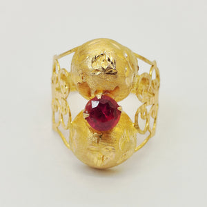 Bagues en Or jaune 21K- Taille 63 - 3.64G