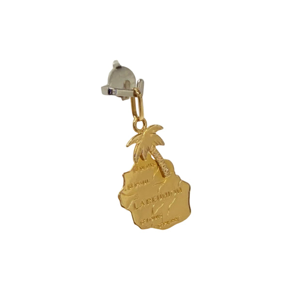 Pendentif Carte Réunion Or 18k