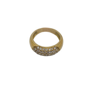 Bague en Or Jaune 18 k avec Oxyde de Zirconium