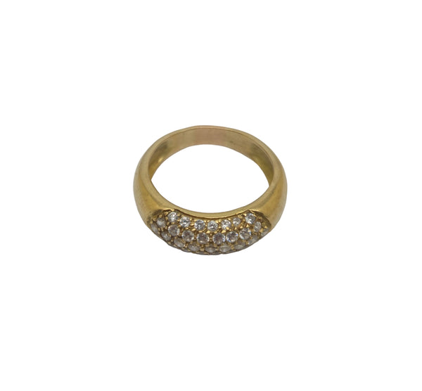 Bague en Or Jaune 18 k avec Oxyde de Zirconium
