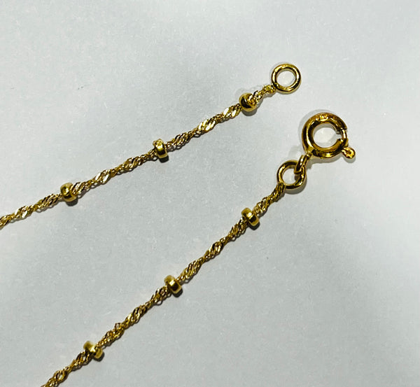 Collier Maille  Corde en Or Jaune 18K -  2.70 Grs - 42.5 cm