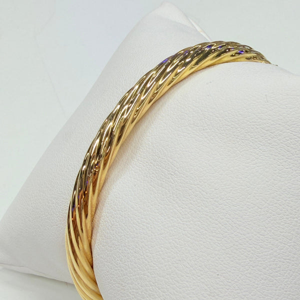 Bracelet jonc torsadé en or jaune 18 K