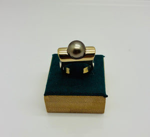Bague perle Tahiti en or blanc 18K Taille-52