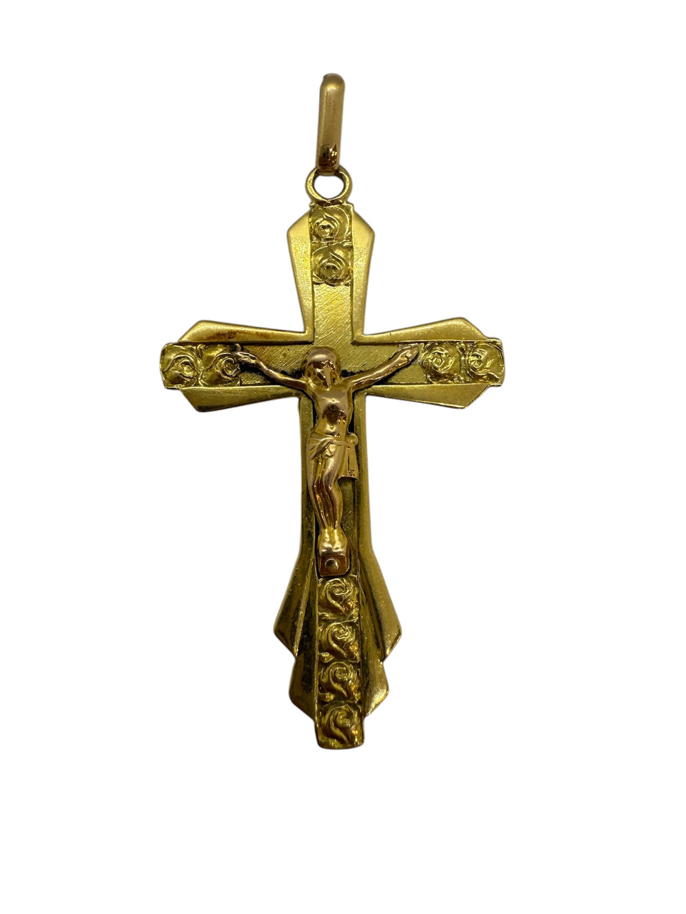 Pendentif Croix Or Jaune 18 Carats Bon Etat