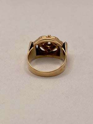 Bague Or Jaune et Platine 18 Carats - Taille 52/53