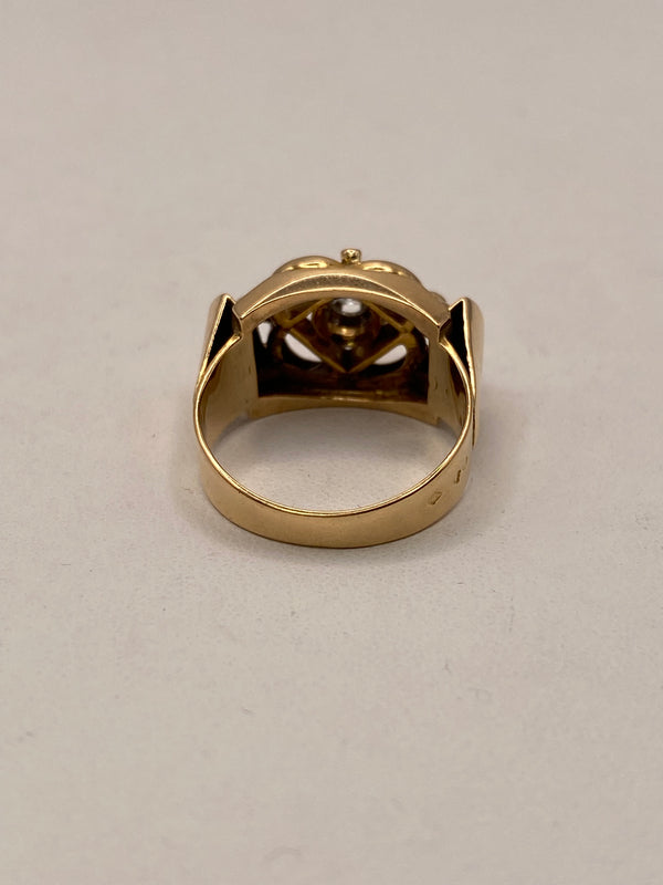 Bague Or Jaune et Platine 18 Carats - Taille 52/53