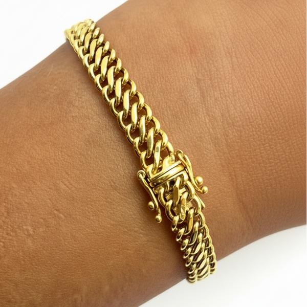 Bracelet Gourmette en Or Jaune 18K