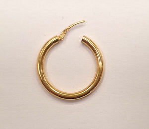 Boucles d'oreilles Créole Or jaune 18K dormeuses