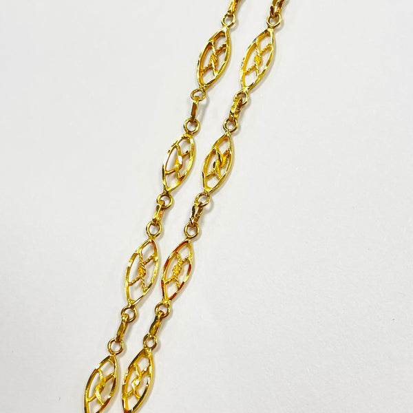 Collier Princesse en Or Jaune Maille Filigrane 18K - 7.90G