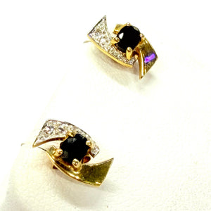 Boucles d'oreilles or 750 avec diamant