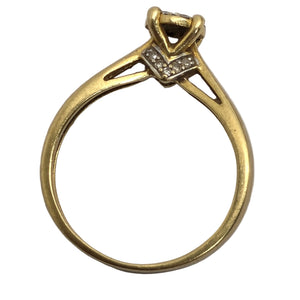 Bague Solitaire en or 18 carats avec diamants