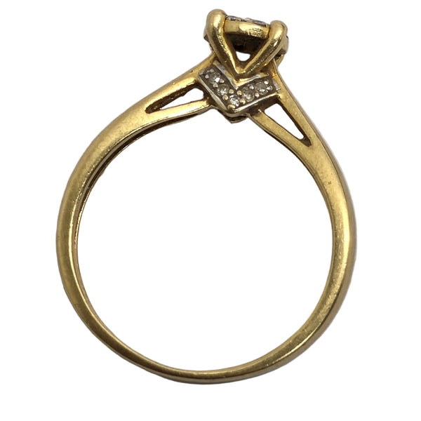 Bague Solitaire en or 18 carats avec diamants