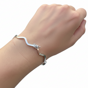 Bracelet Jonc en Or Blanc 18 K - 5.51 G