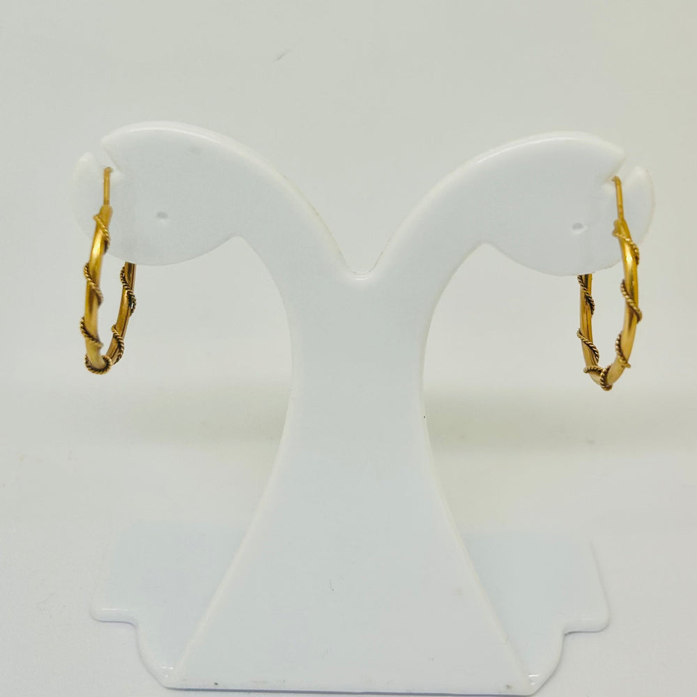 Boucles d'oreilles créoles en or jaune 18K - 4gr