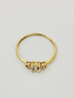 Bague Empierrée en Or Jaune 18K – Taille 52