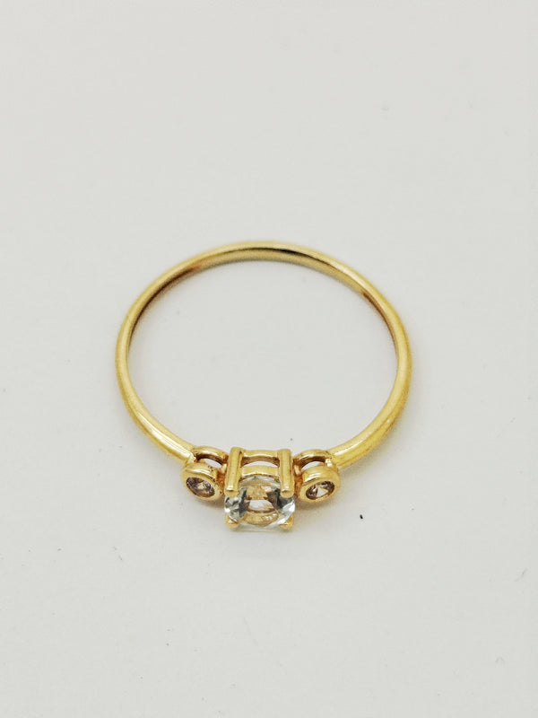 Bague Empierrée en Or Jaune 18K – Taille 52