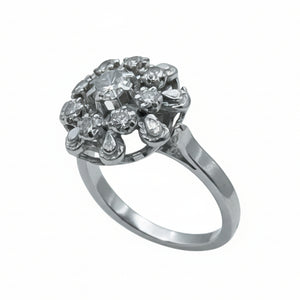 Bague Chou en Or Blanc 18k -  3.58 G