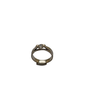 Solitaire en or blanc 18K Taille-48