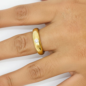 Solitaire en or jaune 18K - 4.15 G