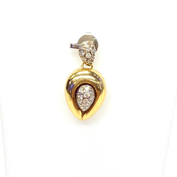 Pendentif diamant en Or Jaune et blanc 18K 2.21 Grs