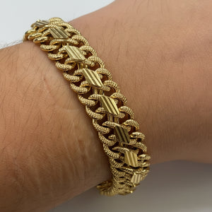 Bracelet Gourmette en Or Jaune 18k