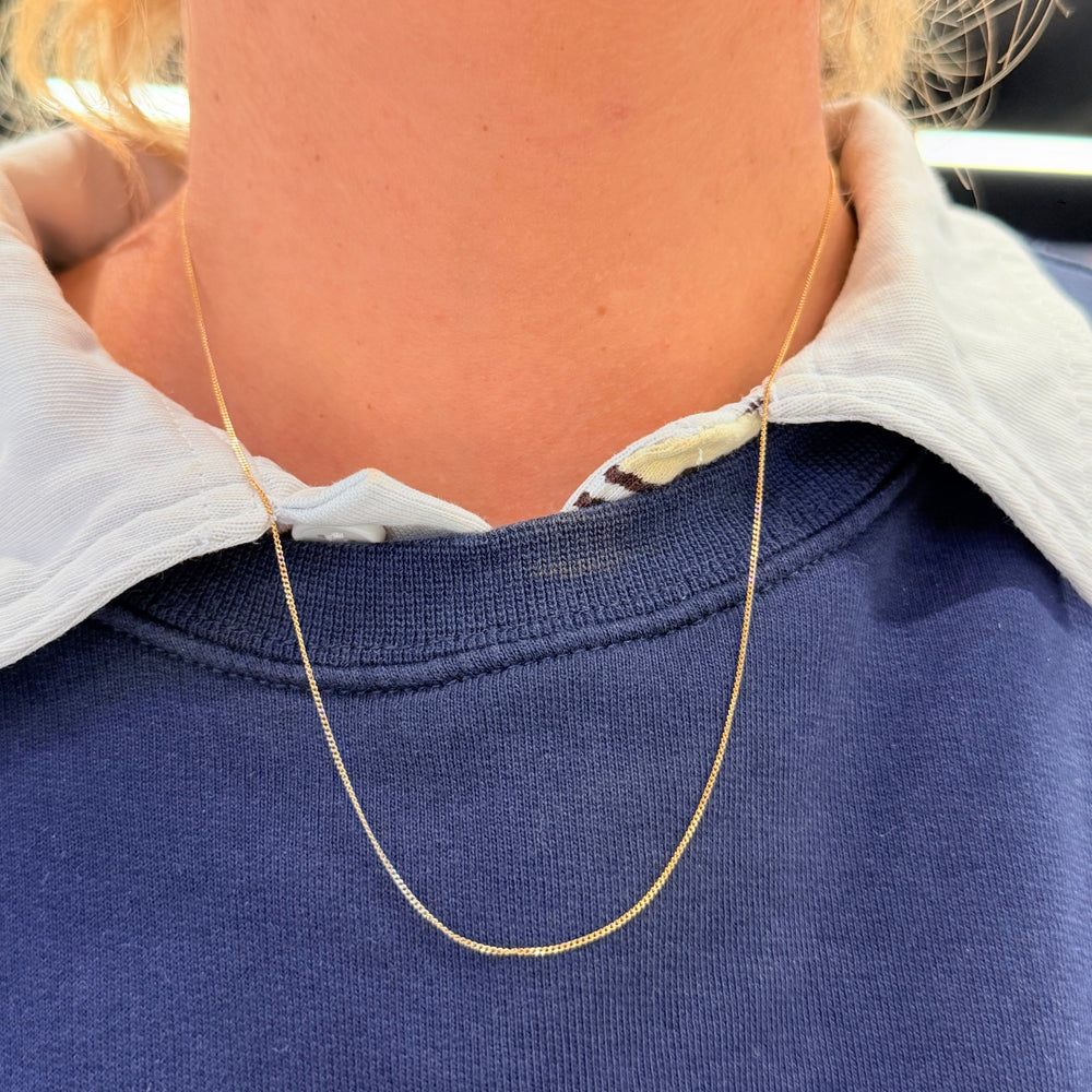 Collier Chaîne en Or Jaune 18k Maille Forçat