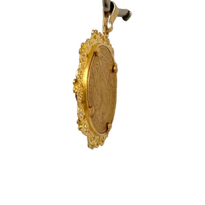 Pendentif Porte Pièce en Or Jaune 18k - 9.89 G