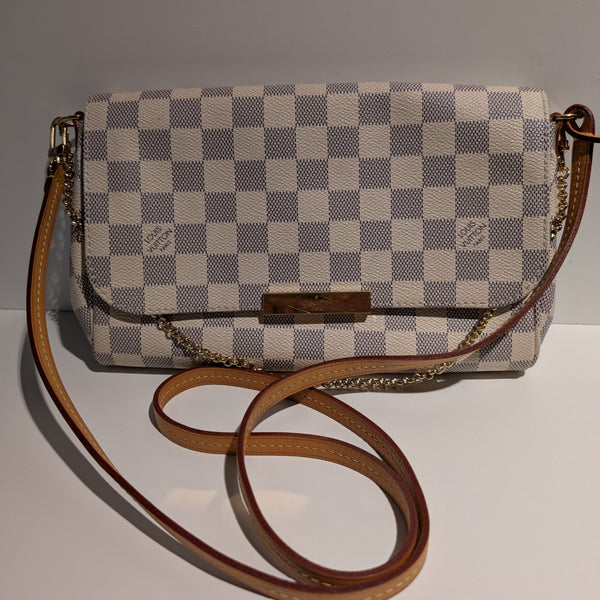 Sac à Main Louis Vuitton en Toile et Cuir Damier Beige