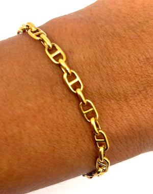Bracelet Maillon Marine Or Jaune 18 Carats