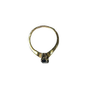 Solitaire Or Jaune 18 Carats avec Améthyste