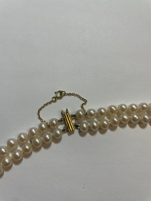 Collier Matinée Or Jaune Perles 18K 49.83 Grs