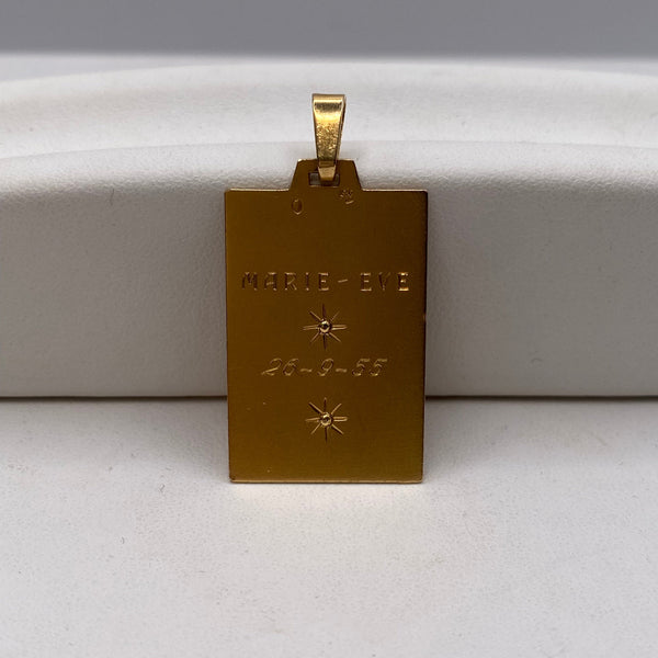 Pendentif Médaille en Or 18 Carats Poids-6.06 Grs