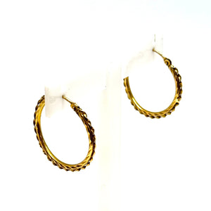 Boucles d'oreilles créoles demi créoles or jaune