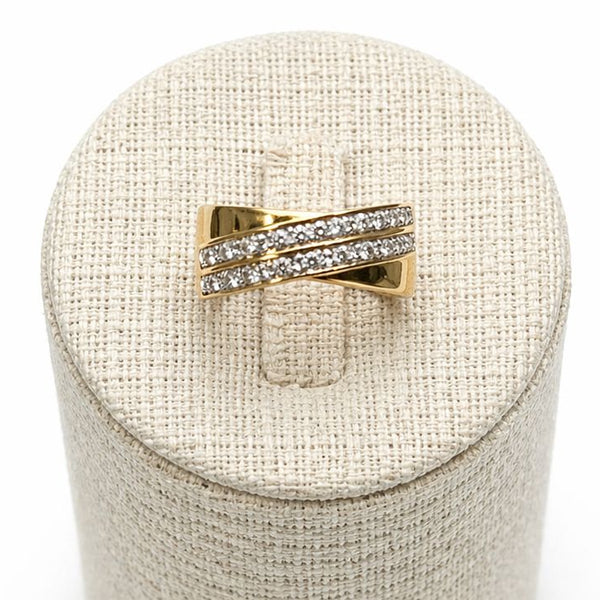 Bague Bandeau en Or Jaune 18 K - Taille 54 - 3.44 G