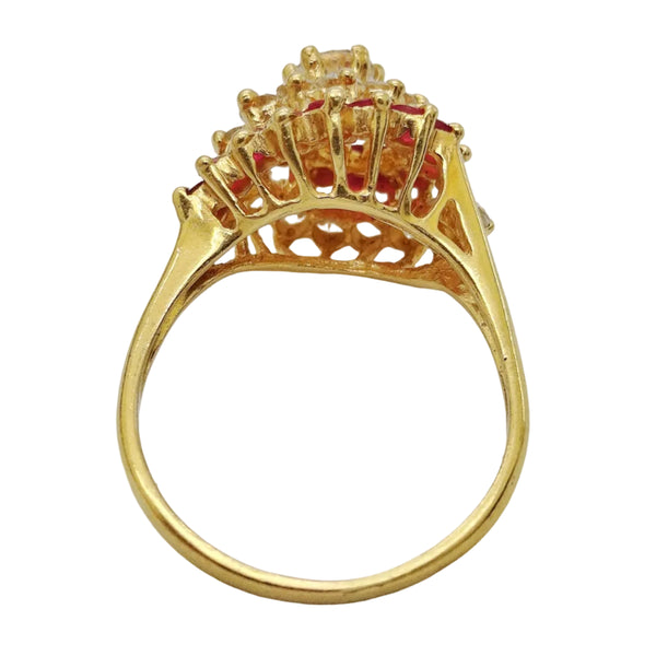 Bague en Or Jaune 18 carats taille 58 avec oxyde